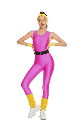  MIAIULIA Womens 80s Workout Costume Outfit 80s
